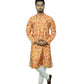 Fabriq by FFACE Floral Print Cotton Kurta, Peach Colour