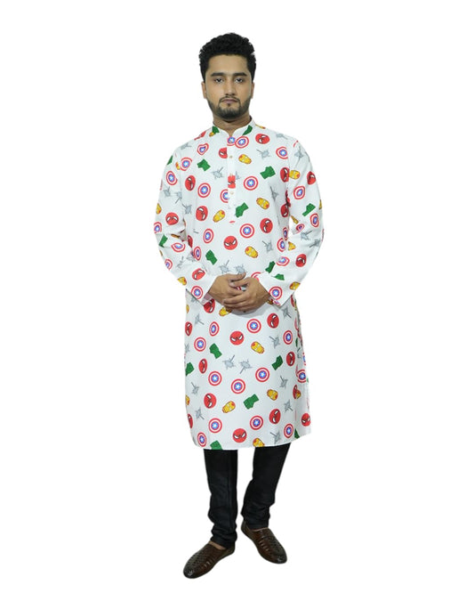 Fabriq by FFACE Marvel Avengers Men's Cotton Kurta