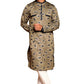 Fabriq by FFACE Men's Kurta with Feather Motif, Beige, 100% Cotton