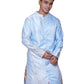 Fabriq by FFACE Men's Traditional Kurta, Embroidered, Light Blue, Satin-Silk