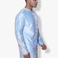Fabriq by FFACE Men's Traditional Kurta, Embroidered, Light Blue, Satin-Silk