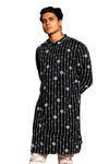 Fabriq by FFACE Chain Printed Cotton Kurta Black
