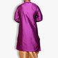 Fabriq by FFACE Traditional Indian Purple Silk Kurta with Floral Embroidery