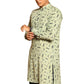 Fabriq by FFACE Men's Printed Cotton Kurta, Green with Black Motifs, Long Sleeves, Knee-Length