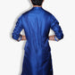 Fabriq by FFACE Ethnic Kurta, Navy Blue Satin with Printed Panel