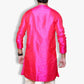 Fabriq by FFACE Men's Kurta, Magenta Pink, Knee-Length, Silk