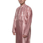 Fabriq by FFACE Silk Kurta for Men, Dusty Pink, Embroidered