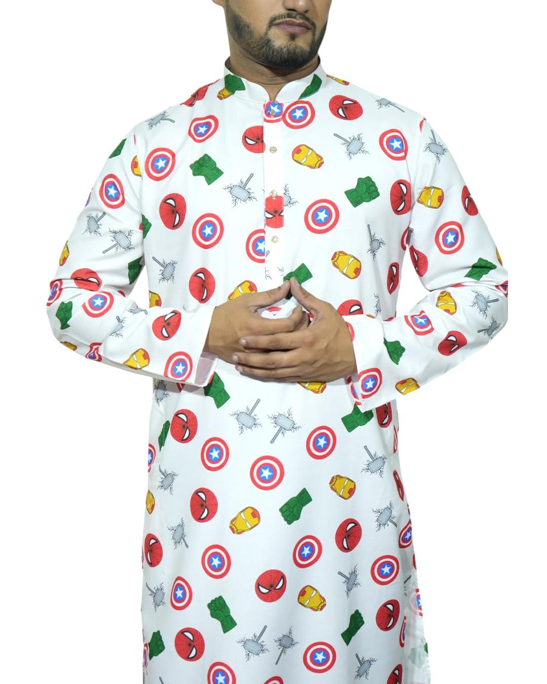 Fabriq by FFACE Marvel Avengers Men's Cotton Kurta