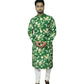 Fabriq by FFACE Floral Print Kurta for Men, Green