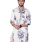 Fabriq by FFACE Floral Print Cotton Kurta with Mandarin Collar, 50 cm Length