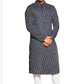 Fabriq by FFACE Striped Kurta, Black and White, Cotton, Full-Length