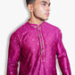Fabriq by FFACE Traditional Indian Kurta, Magenta Colour with Embroidery, Silk