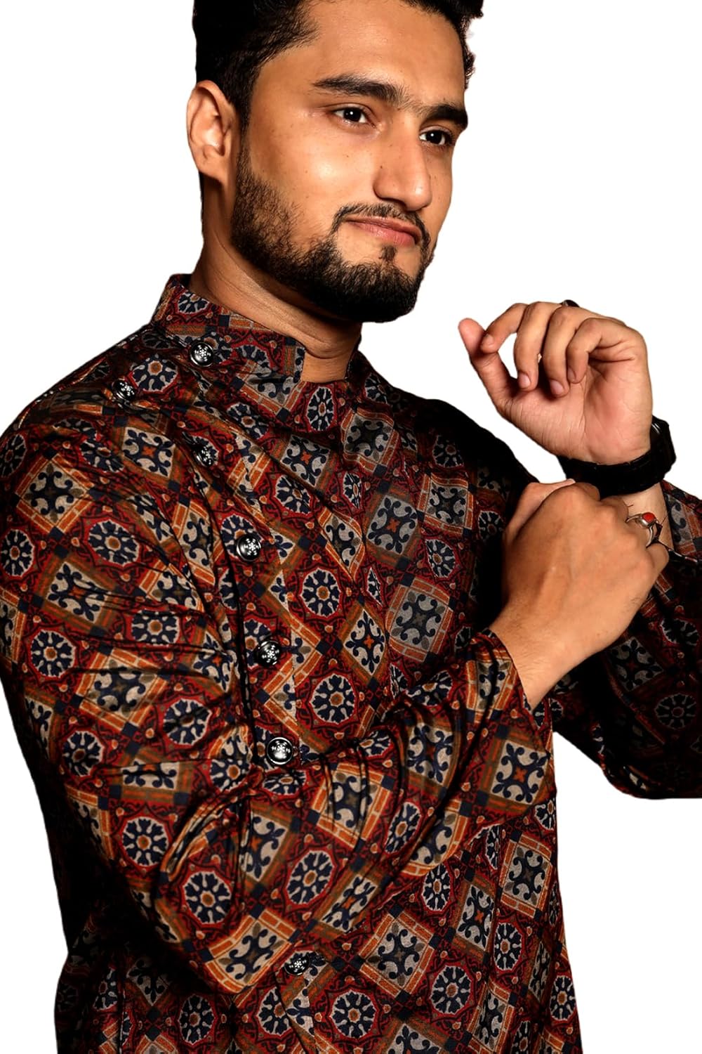 Fabriq by FFACE Printed Cotton Designer Kurta, Multicolour