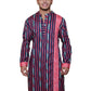 Fabriq by FFACE Striped Cotton Kurta, Red, Blue, White, Long Sleeves, Embellished