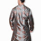 Fabriq by FFACE Floral Printed Satin Kurta, Mandarin Collar, Maroon