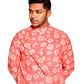 Fabriq by FFACE Traditional Indian Style Printed Kurta Robe, Red