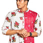 Fabriq by FFACE Floral Print Kurta, Red and White, 100% Cotton,