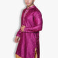 Fabriq by FFACE Traditional Indian Kurta, Magenta Colour with Embroidery, Silk