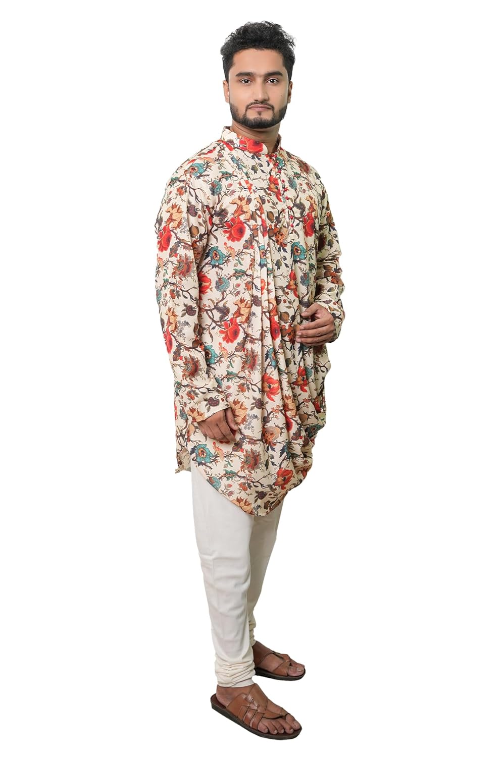 Fabriq by FFace Floral Print Cotton Kurta, Aysmmetrical