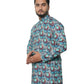 Fabriq by FFACE Patterned Cotton Kurta, 100 cm Length, Long Sleeves