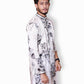 Fabriq by FFACE Floral Print Cotton Kurta with Mandarin Collar, 50 cm Length