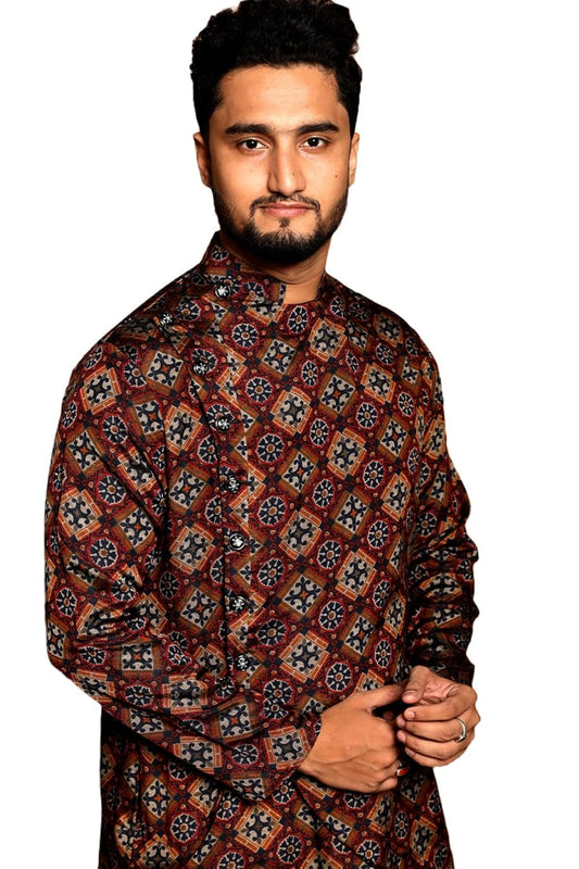 Fabriq by FFACE Printed Cotton Designer Kurta, Multicolour