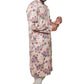 Fabriq by FFACE Men's Floral Print Kurta, Length, Pink and Grey