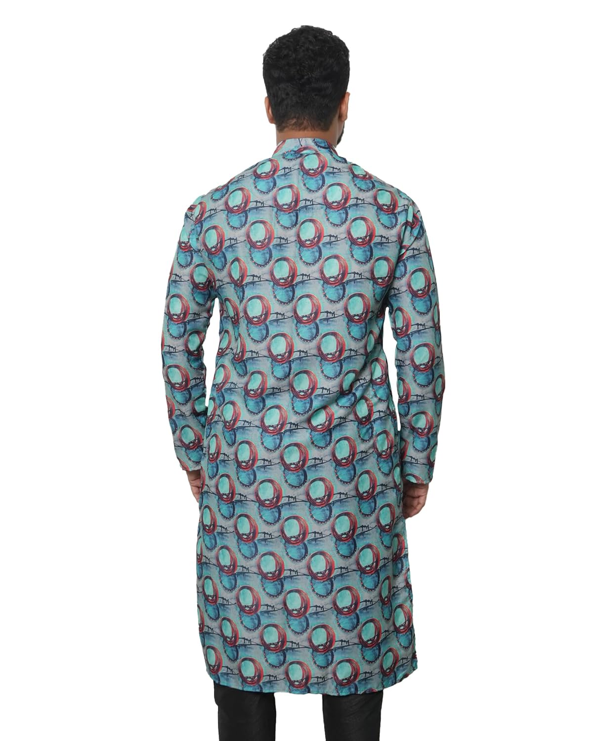 Fabriq by FFACE Patterned Cotton Kurta, 100 cm Length, Long Sleeves