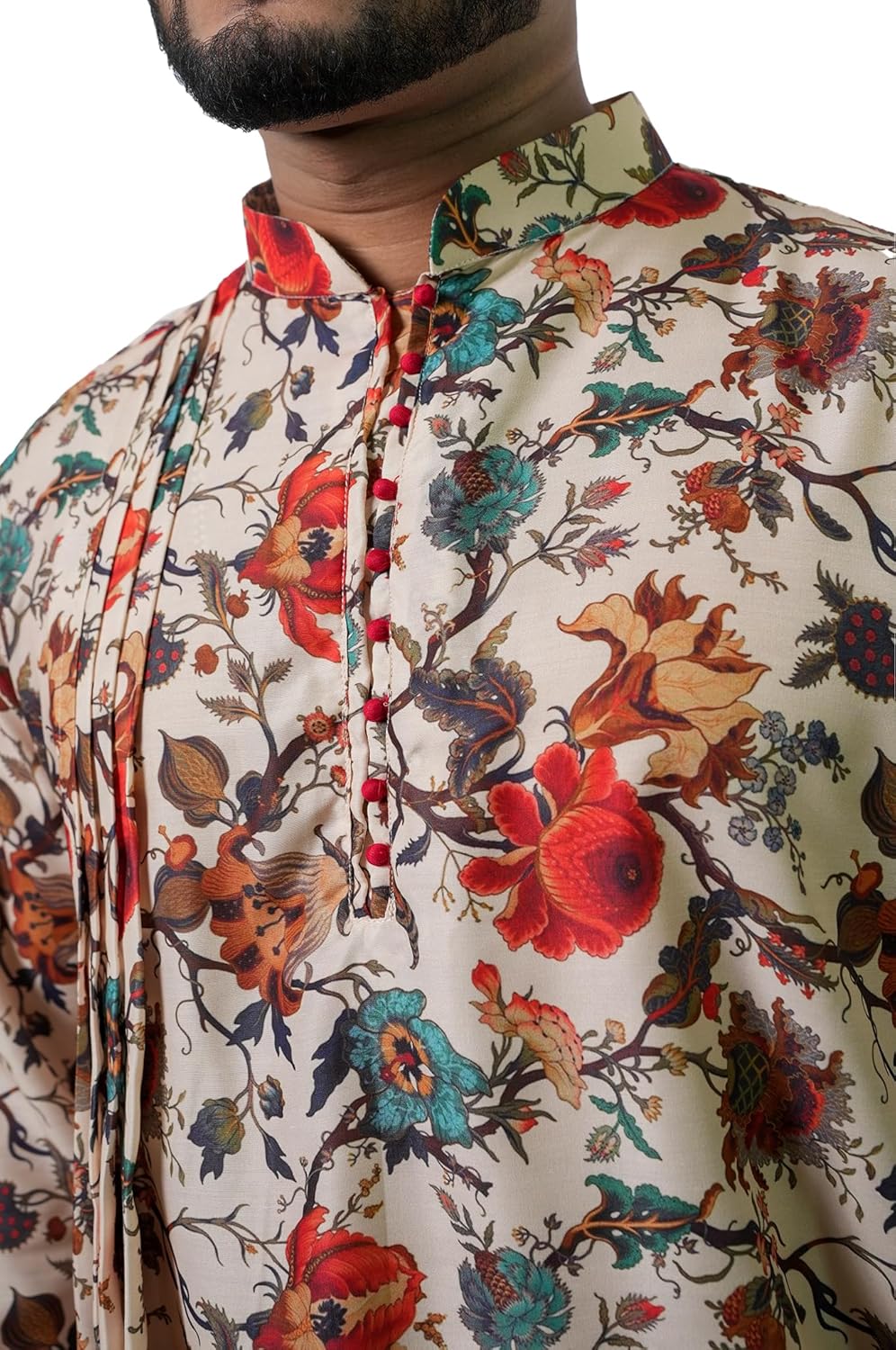 Fabriq by FFace Floral Print Cotton Kurta, Aysmmetrical
