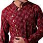 Fabriq by FFACE Traditional Indian Kurta, Red Floral Print, Cotton Blend