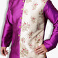 Fabriq by FFACE Traditional Indian Purple Silk Kurta with Floral Embroidery