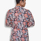 Fabriq by FFACE Men's Floral Printed Kurta, Black and Orange, Cotton