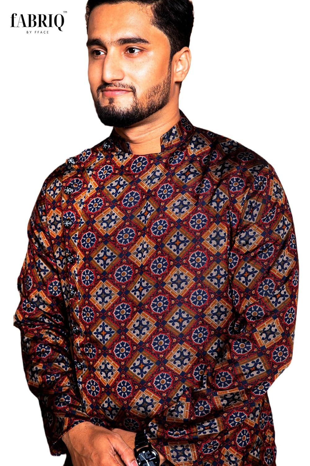 Fabriq by FFACE Printed Cotton Designer Kurta, Multicolour