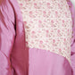 Fabriq by FFACE Men's Kurta, Mauve-Pink Floral Print and Solid Pattern, Full Sleeves, Silk