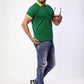 Men's Green Cotton Polo Shirt – Classic Short Sleeve Collared tee for Casual & Formal wear, Breathable Soft Fabric, Slim/Regular fit, Timeless Style for Work, Golf, Travel