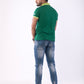 Men's Green Cotton Polo Shirt – Classic Short Sleeve Collared tee for Casual & Formal wear, Breathable Soft Fabric, Slim/Regular fit, Timeless Style for Work, Golf, Travel
