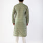 Men's Green Multicolor Printed Kurta | Soft Fabric, Double Stitched, Stylish Ethnic Wear for Festivals & Parties