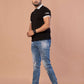 Men's Black Cotton Polo Shirt – Classic Short Sleeve Collared tee for Casual &amp; Formal wear, Breathable Soft Fabric, Slim/Regular fit, Timeless Style for Work, Golf, Travel