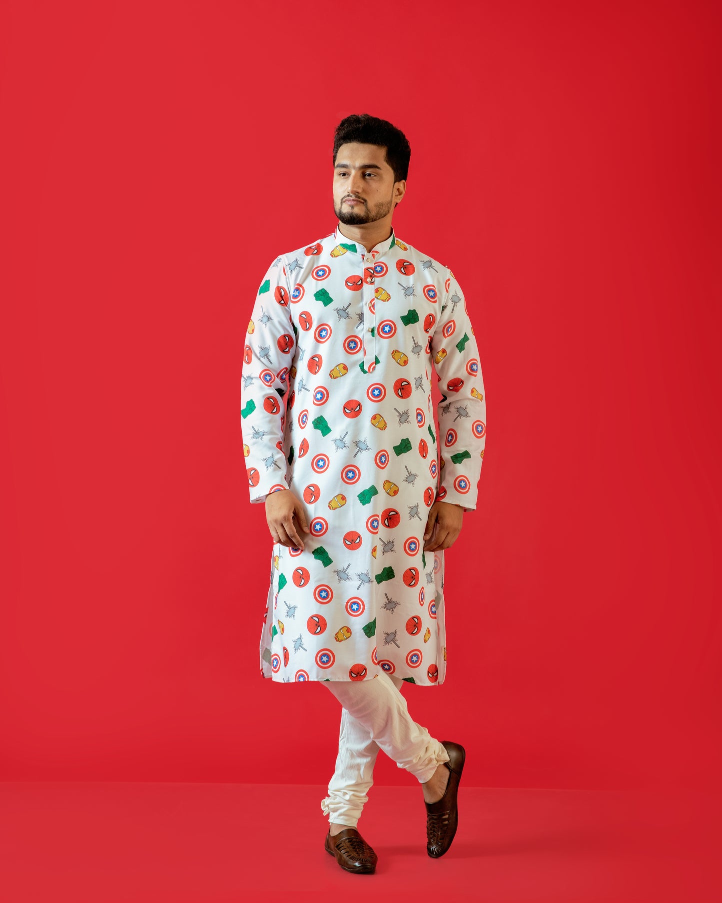 Fabriq by FFACE Marvel Avengers Men's Cotton Kurta