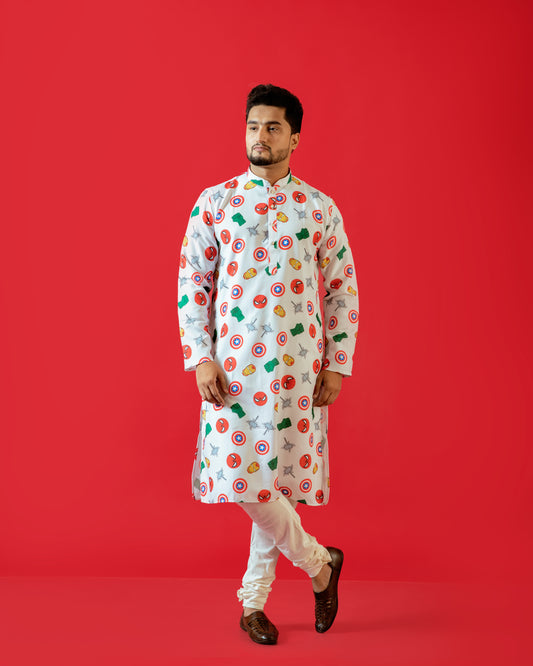 Fabriq by FFACE Marvel Avengers Men's Cotton Kurta