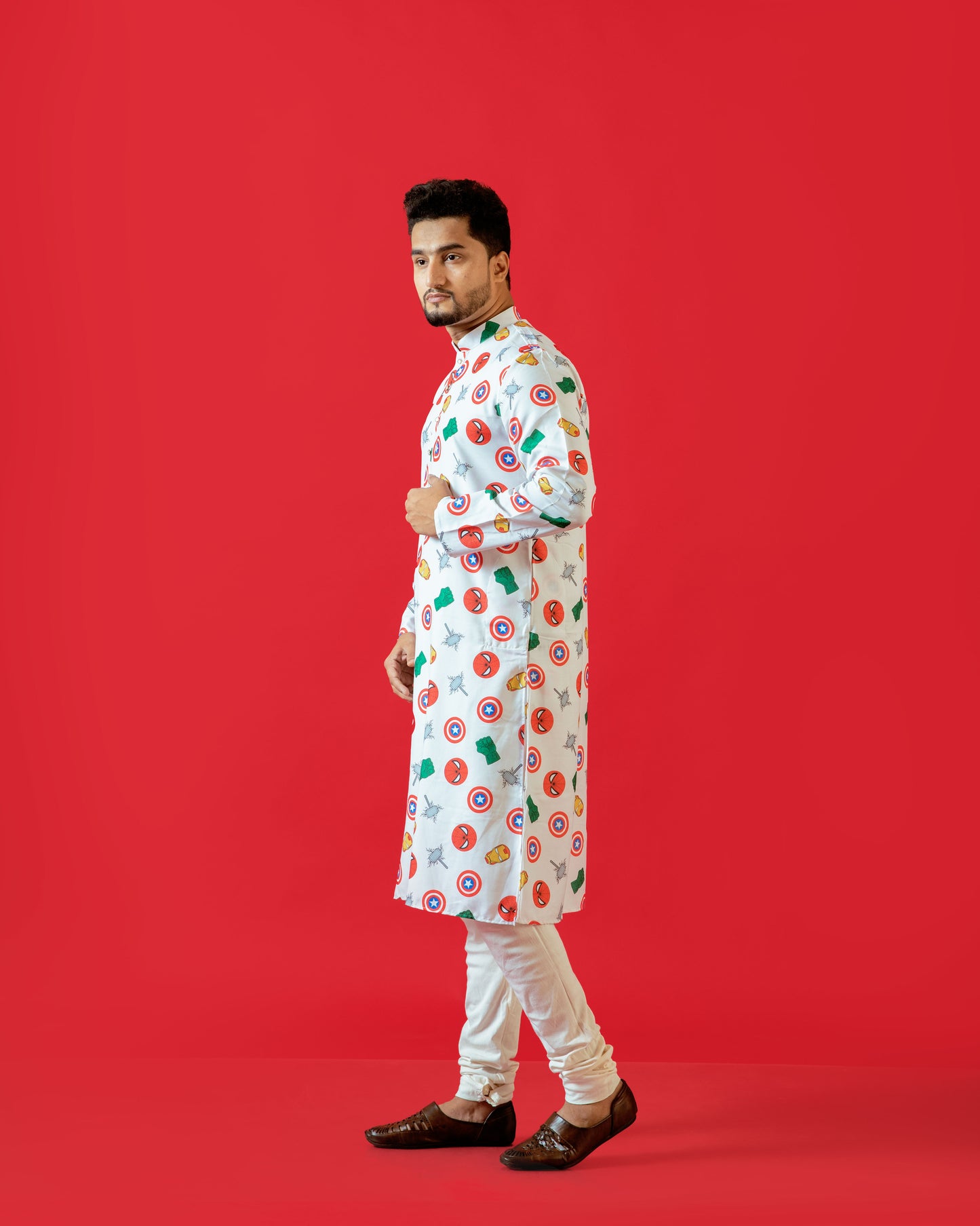 Fabriq by FFACE Marvel Avengers Men's Cotton Kurta