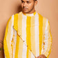 Fabriq by FFACE Stripped Yellow and White Kurta, Cotton