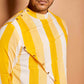 Fabriq by FFACE Stripped Yellow and White Kurta, Cotton