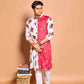 Fabriq by FFACE Floral Print Kurta, Red and White, 100% Cotton,