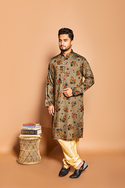 Rich multi color party wear kurta