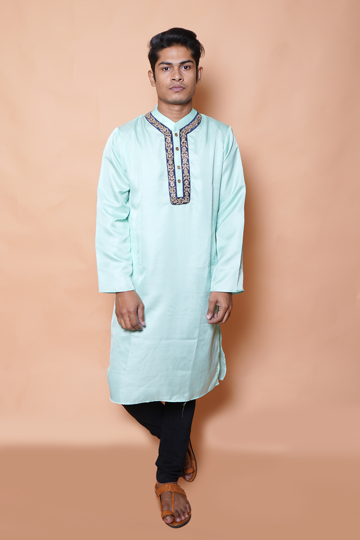 Mint Green embellished kurta